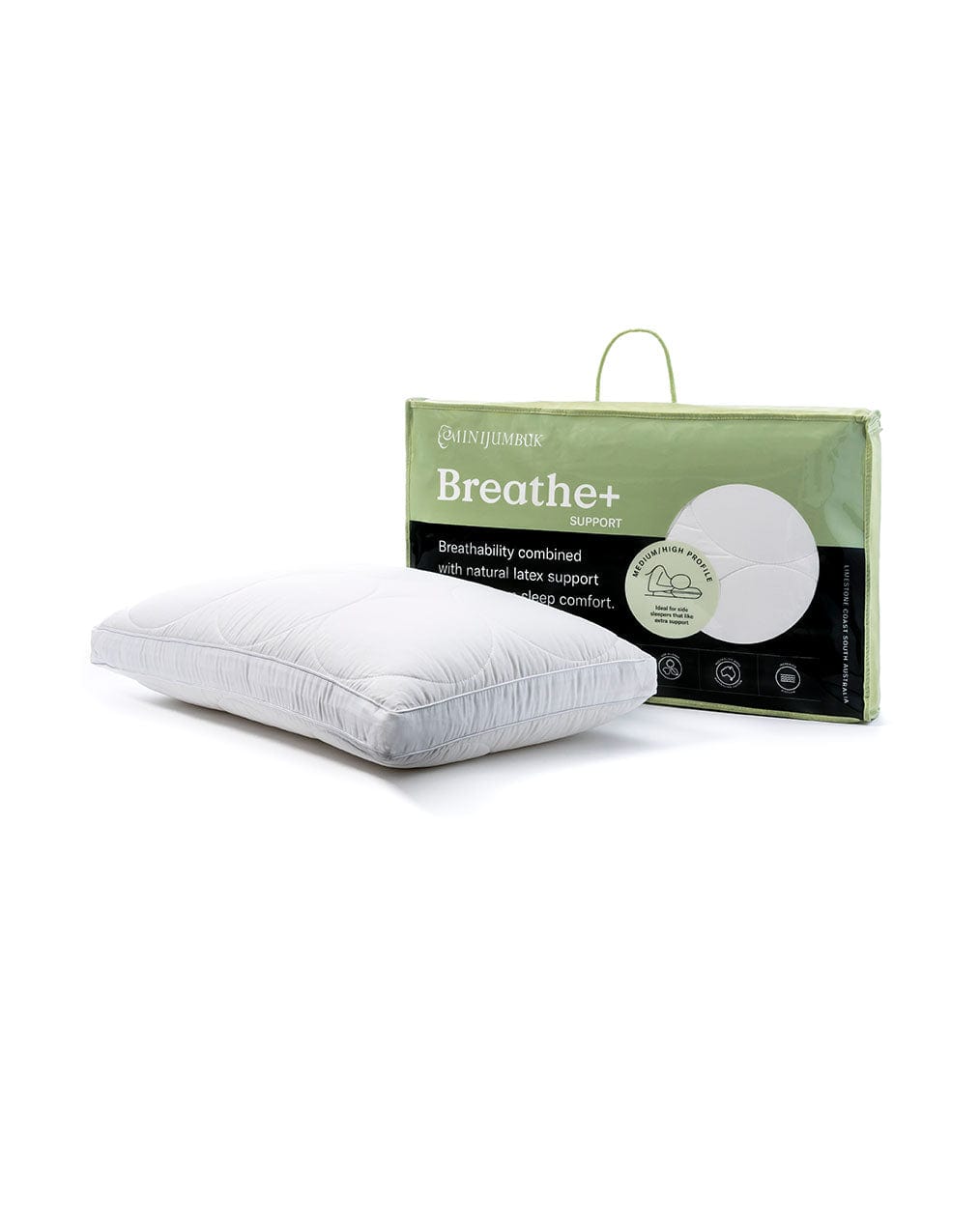 Breathe Support Latex Core Pillow Australian Made Wool Pillows MiniJumbuk